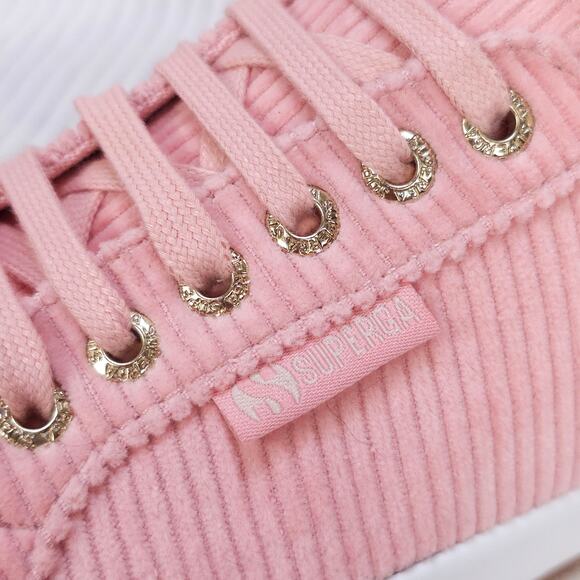 SUPERGA x SOMETHING NAVY Sneakers Pink Corduroy Womens 9 Girly Coquette Kicks - Picture 9 of 10